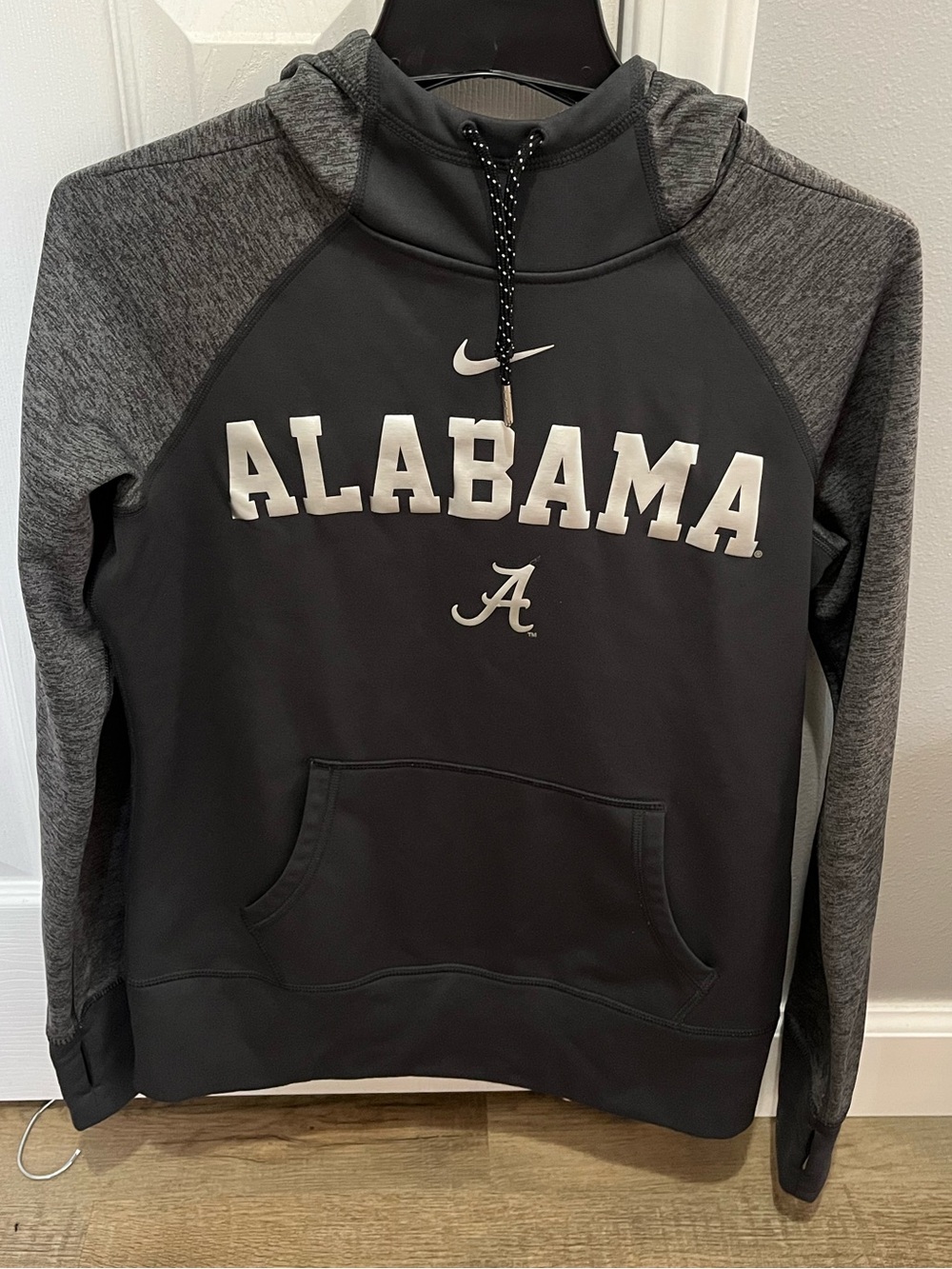 Nike Women's Alabama Pullover Hoodie - Black with Heather Gray Sleeves